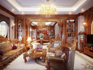 NỘI THẤT BIỆT THỰ BÌNH ĐỊNH | KHÔNG GIAN SỐNG SANG TRỌNG - HIỆN ĐẠI PHA LẪN CỔ ĐIỂN 