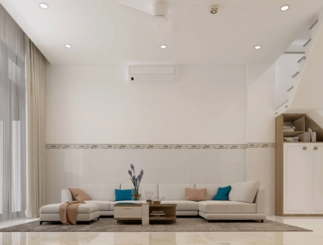 NHÀ PHỐ BÌNH TÂN | KHÔNG GIAN SỐNG HIỆN ĐẠI VỚI ĐIỂM NHẤN GỖ TỰ NHIÊN 